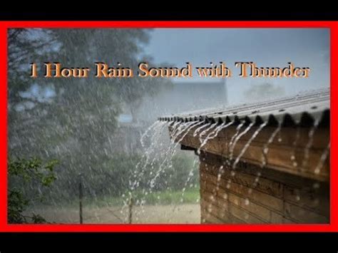 Hour Rain Sounds On A Tin Roof With Thunder Black Screen Youtube