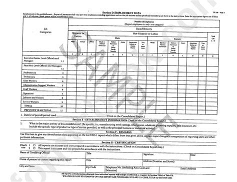 Form 100 Employer Information Report Eeo 1 Equal Employment Opportunity Commission Page 2