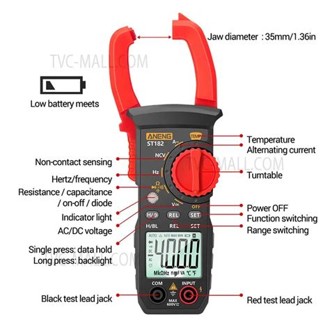 Wholesale Customize Aneng St182 Digital Clamp Meter Multimeter Dcac