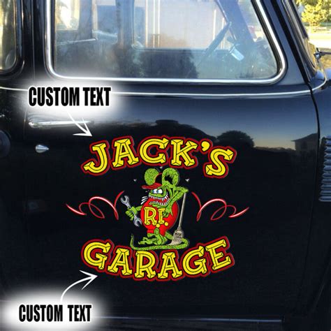Rat Fink Hot Rod Garage 5 Layers Decals For Car Door Dingmun