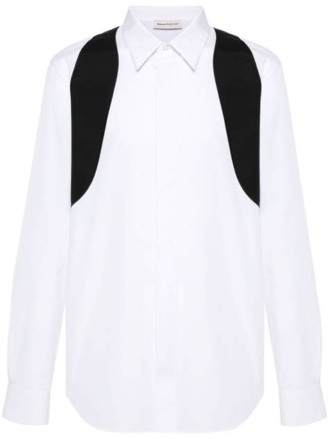 Alexander McQueen Embroidered Cotton Shirt White FARFETCH