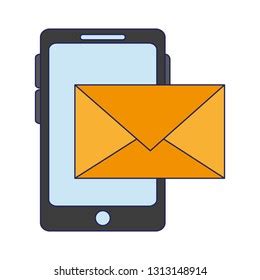 Smartphone Email Sending Stock Vector Royalty Free 1313148914