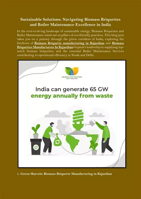 Ppt Sustainable Solutions Navigating Biomass Briquettes And Boiler