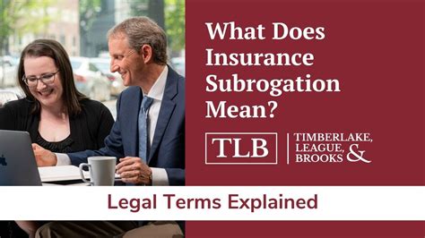 What Does Insurance Subrogation Mean Youtube