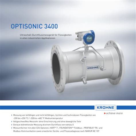 Optisonic Krohne Messtechnik Pdf Katalog Technische