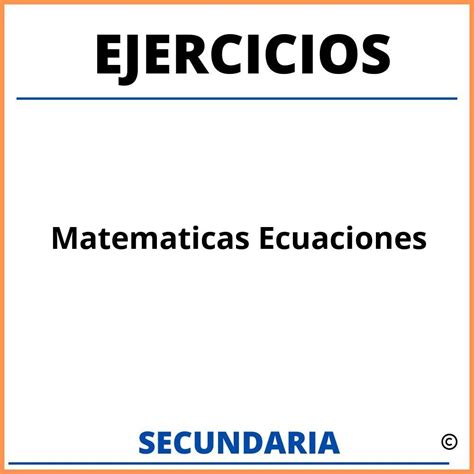 Ecuaciones Secundaria Juegos Matematicos Los 10 Mejores Ejercicios Hot Sex Picture