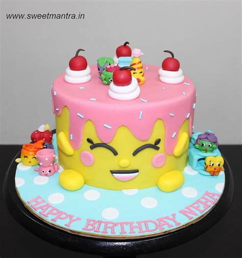 Shopkins Theme Designer Fondant Cake For Girl Decorated Cakesdecor