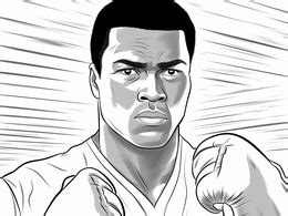 Iconic Muhammad Ali Coloring Page - Coloring Page