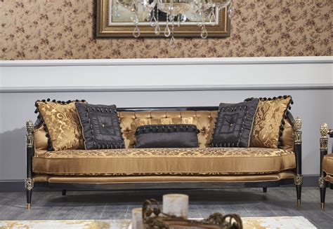 Casa Padrino Luxus Barock Chesterfield Sofa Gold Schwarz X X H