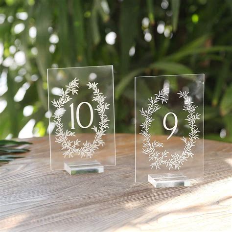 2 Small Acrylic Stand Wedding Sign Holders 35 Count Uniqooo Arts