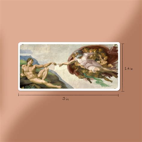 Michelangelos Creation Of Adam Sticker Art Sticker Renaissance Art Etsy