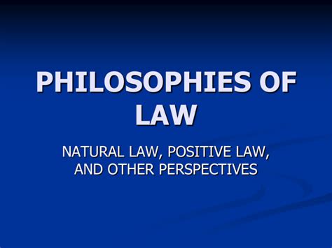 Legal Philosophy