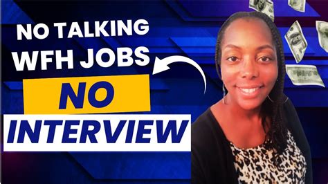 No Interview No Talking Work From Home Jobs 2023 Remote Jobs Hiring