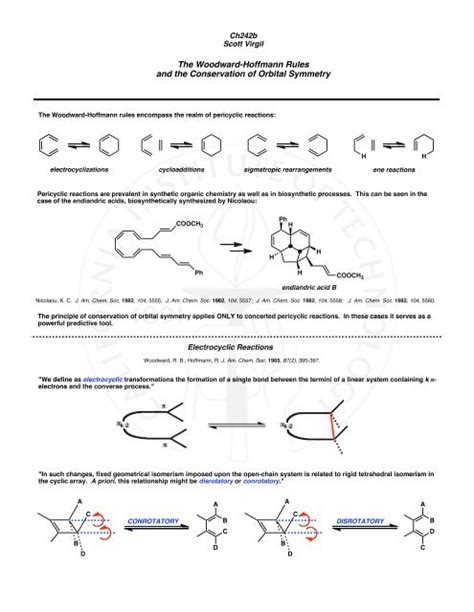 Woodward Hoffmann Rules