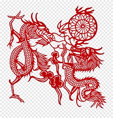 Papercutting Chinese Paper Cutting Art Cut The Chinese Dragon Chinese