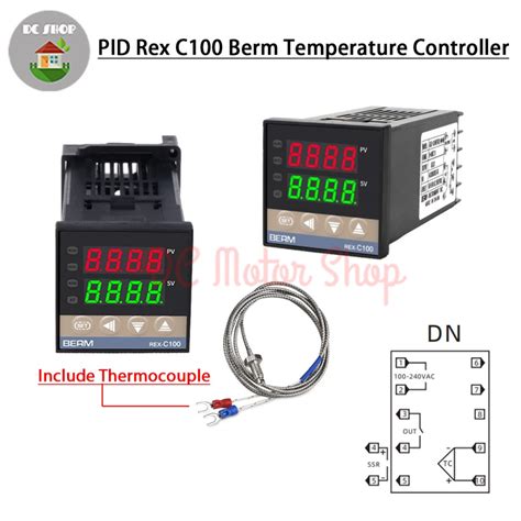 Jual PID Rex C100 Output Relay 10A Berm Temperature Thermocouple