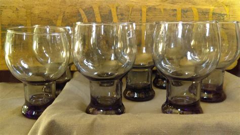 Mod Set Of 8 Smoke Gray Libbey Beer Pilsner Glasses Vintage Etsy Libbey Bar Glassware