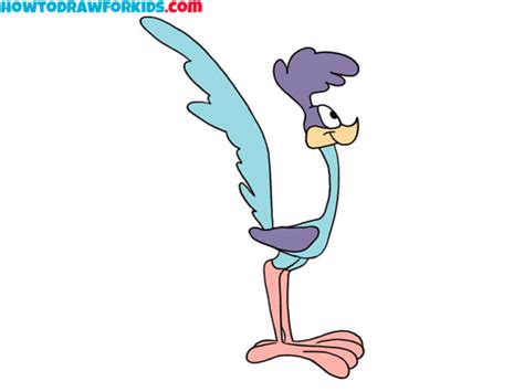 How To Draw Roadrunner Easy Drawing Tutorial For Kids