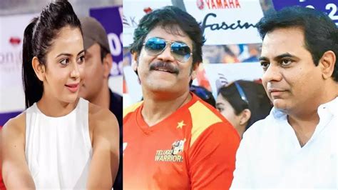 Ktr Nagarjuna And Rakul Preet Witnessing The Nail Biting Match Between