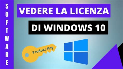 Come Vedere Il Codice Di Licenza Product Key Di Windows Youtube