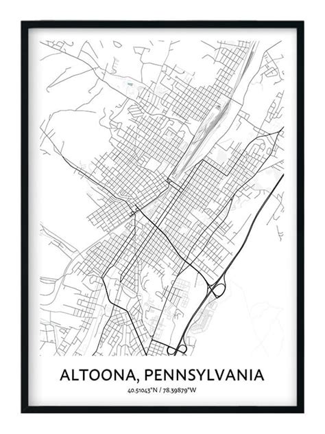 Altoona Map Poster - Your City Map Art - Positive Prints