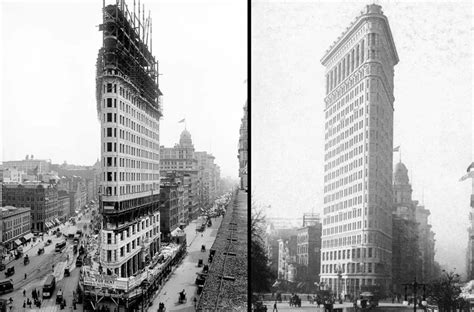 Old Photographs Of The Flatiron Building Under Construction In New York