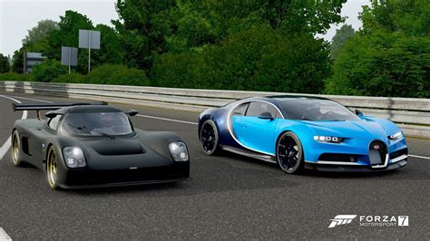 Forza 7 Drag Race Ultima Evolution 1020 Vs Bugatti Chiron YouTube