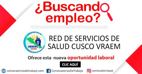 RED SERVICIOS SALUD CUSCO VRAEM Convocatoria CAS N 001 Licenciado A