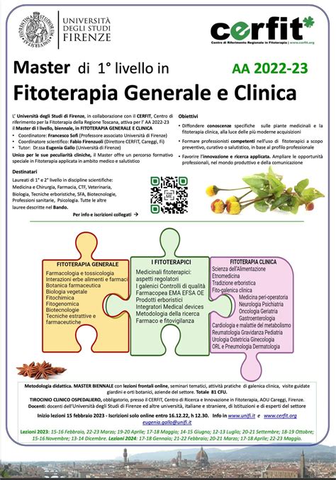 Centro Di Riferimento Regionale In Fitoterapia Master In Fitoterapia