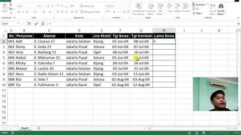 Cara Menghitung Hari Di Excel Berdasarkan Tanggal Youtube