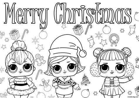 Lol Dolls In Christmas Outfits Coloring Pages Coloring Cool