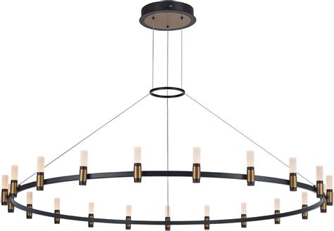 Eurofase 37045 012 Albany Modern Deep Black Brass LED Chandelier