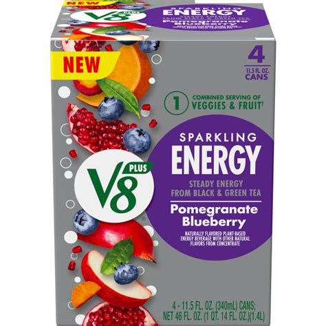 Sparkling Energy Pomegranate Blueberry V Fruit And Vegetable Juices