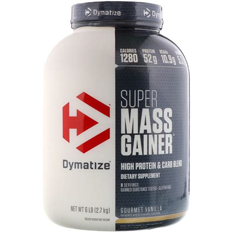 Dymatize Nutrition Super Mass Gainer Gourmet Vanilla 6 Lbs 2 7 Kg