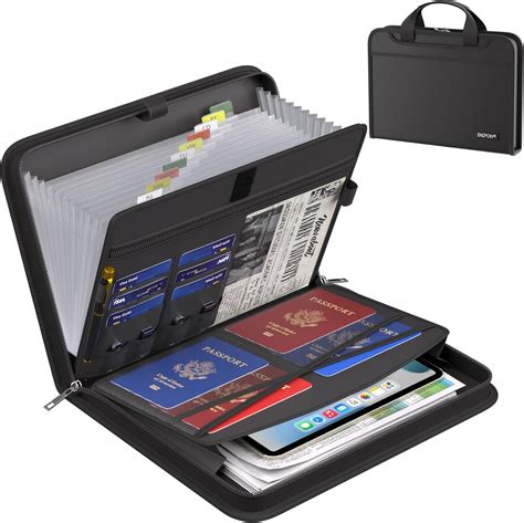 Engpow Fireproof Legal Size Accordion File Organizer Expandable File