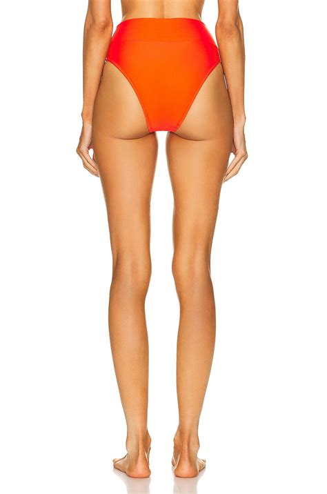 Shani Shemer Belle Bikini Bottom In Bright Orange Fwrd