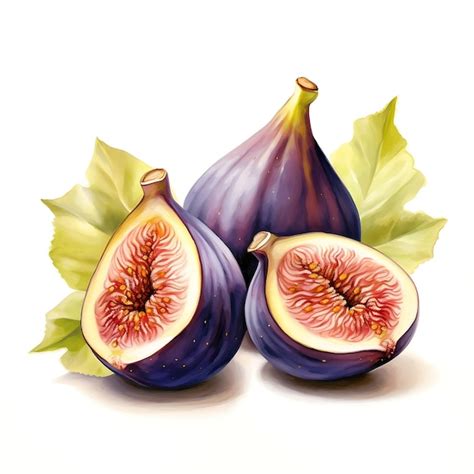 Premium Photo Figs On White Background Fresh Figs