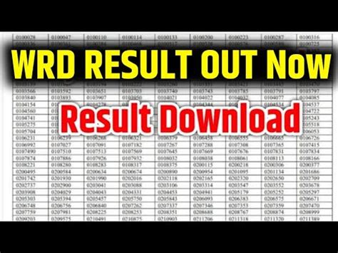 Wrd Cut Off Wrd Result Maharashtra Jalsampda Vibhag Result