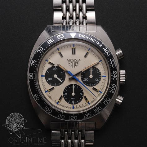 Vintage Heuer Autavia Panda 73663 Gay Freres Bracelet Valjoux 7736