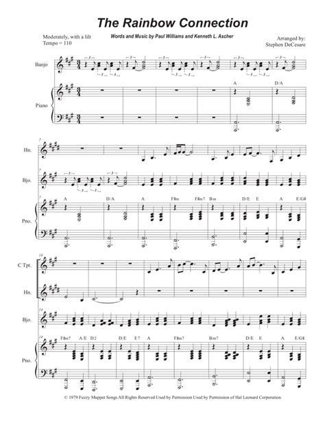 The Rainbow Connection Arr Stephen Decesare By Kenneth L Ascher