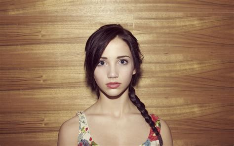 Women Braids Brunette Emily Rudd Looking At Viewer Blue Eyes Wallpaper Coolwallpapersme