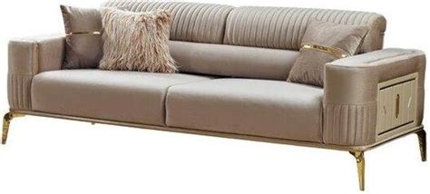 Armoni 3 Seat Sofa In Beige By Furnia 1StopBedrooms