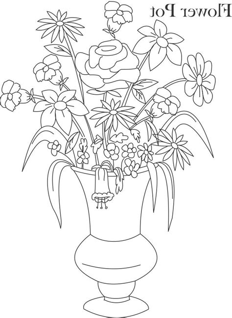 Flowers In A Pot Drawing at GetDrawings | Free download