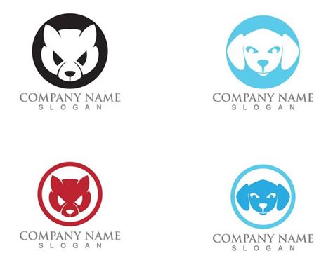 Cat and Dog vector silhouettes logo template 578754 Vector Art at Vecteezy