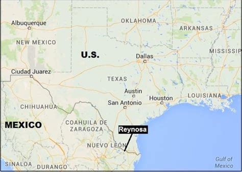 Where Is Reynosa Mexico On A Map | Tourist Map Of English