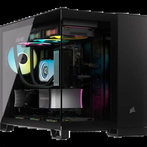 2500x Mid Tower Dual Chamber Pc Case Black