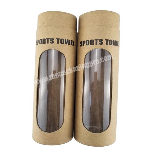 Custom Logo Biodegradable Kraft Paper Tube Packaging For Bottletowel