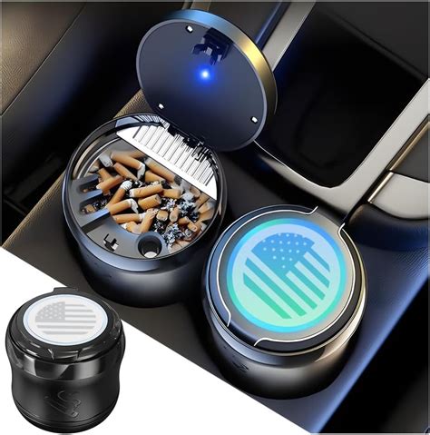 Amazon Osilly Stainless Steel Car Ashtray With Lid American USA