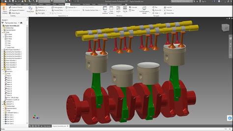 Inventor 2017 Assembly Engine Simulation Youtube