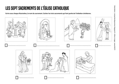 Les 7 sacrements catholiques jeux activités KT42 portail caté